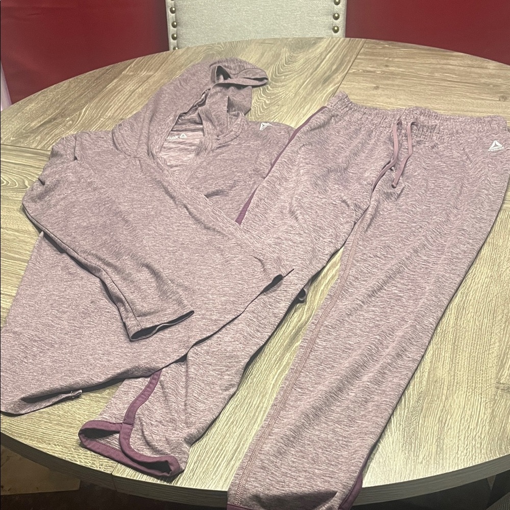 Women's Heathered Reebok Purple Lounge Set